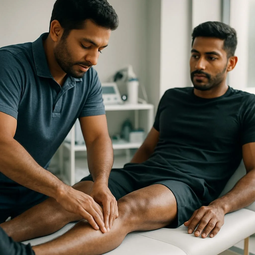 Man receiving a sports massage